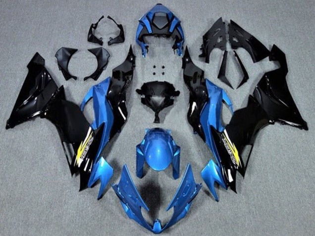 2019-2022 Kawasaki ZX6R Motorcycle Fairings - Blue Glossy Black Yellow UK