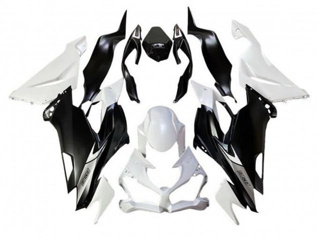 2019-2022 Kawasaki ZX6R Motorcycle Fairings - White Matte Black UK