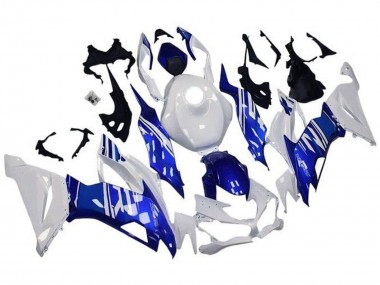2019-2022 Kawasaki ZX6R Motorcycle Fairings - White Blue UK