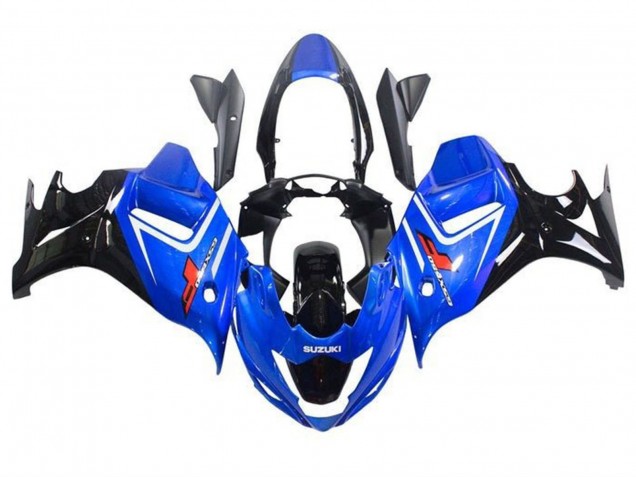 2008-2013 Suzuki GSX650F Motorcycle Fairings - Blue White Glossy Black UK