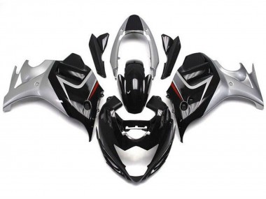 2008-2013 Suzuki GSX650F Motorcycle Fairings - Glossy Black Silver UK