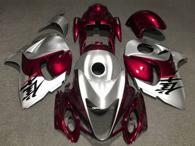 2008-2020 Silver Dark Red Suzuki GSXR 1300 Hayabusa Motorcycle Fairings UK