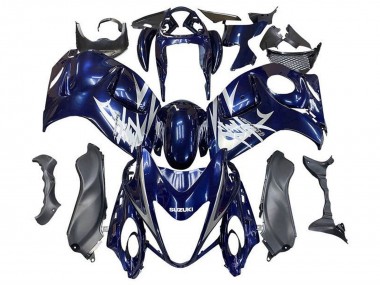 2008-2020 Dark Blue Silver White Suzuki GSXR 1300 Hayabusa Motorcycle Fairings UK