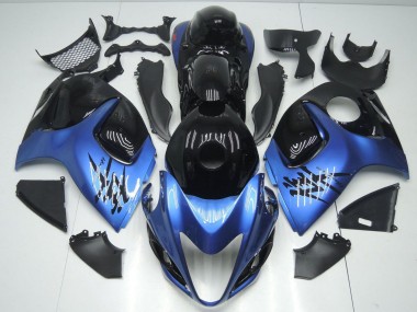2008-2020 Glossy Black Light Blue Suzuki GSXR 1300 Hayabusa Motorcycle Fairings UK