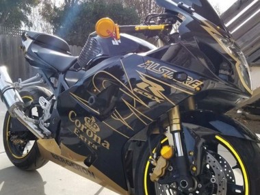 2003-2004 Suzuki GSXR 1000 Motorcycle Fairings - Black Gold Corona UK