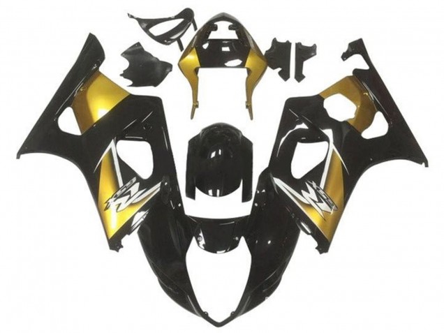 2003-2004 Suzuki GSXR 1000 Motorcycle Fairings - Gold Glossy Black UK
