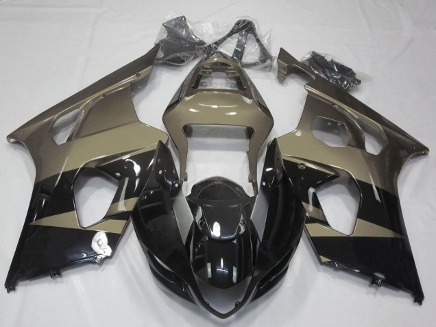 2003-2004 Suzuki GSXR 1000 Motorcycle Fairings - Glossy Black Taupe Brown UK