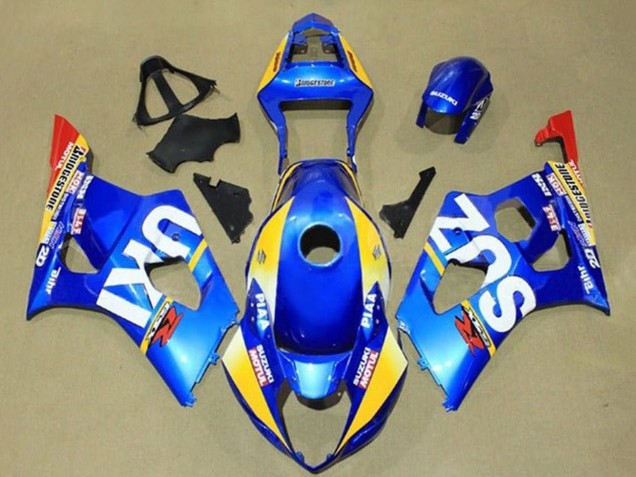 2003-2004 Suzuki GSXR 1000 Motorcycle Fairings - Blue Yellow Red White Motul UK