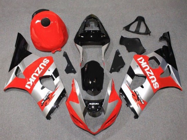 2003-2004 Suzuki GSXR 1000 Motorcycle Fairings - Red Silver Black UK