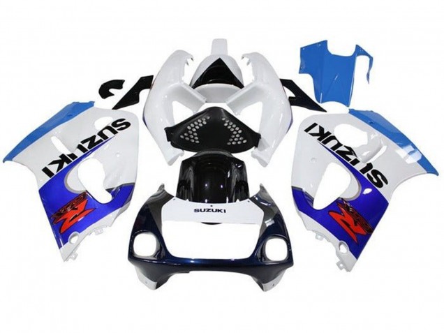 1996-2000 Suzuki GSXR 600 / GSXR 750 Motorcycle Fairings - White Triple Blue Black Red UK