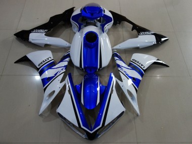 2004-2006 Yamaha YZF 1000 R1 Motorcycle Fairings - White Blue Black UK