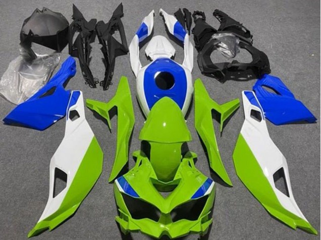 2019-2025 Kawasaki ZX4R ZX-4RR Motorcycle Fairings - White Blue Green UK
