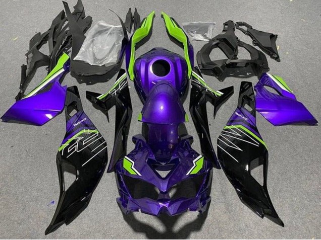 2019-2025 Kawasaki ZX4R ZX-4RR Motorcycle Fairings - Purple Green Black UK