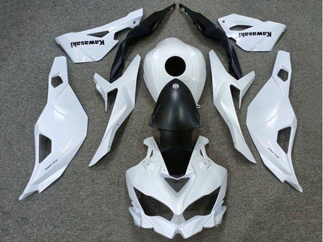 2019-2025 Kawasaki ZX4R ZX-4RR Motorcycle Fairings - White Matte Black UK