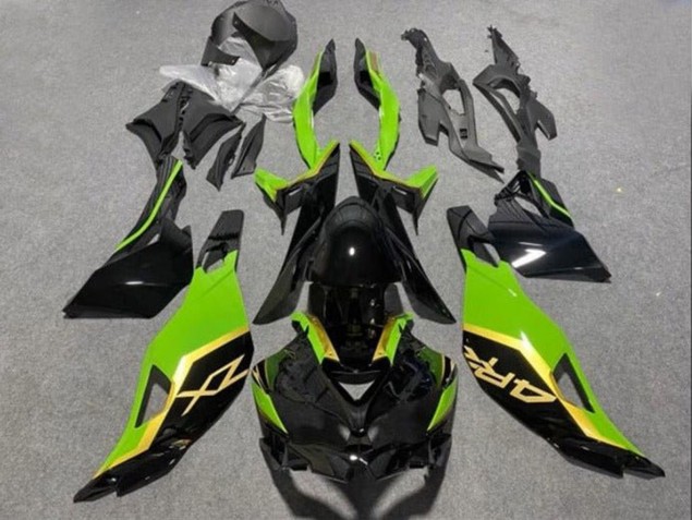 2019-2025 Kawasaki ZX4R ZX-4RR Motorcycle Fairings - Glossy Black Green Gold UK