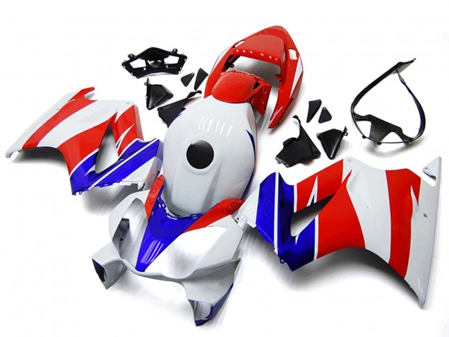 2002-2013 Honda VFR800 Motorcycle Fairings - White Red Blue No Decal UK