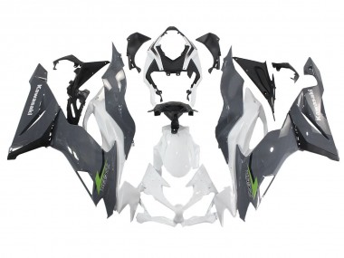 2019-2022 Kawasaki ZX6R Motorcycle Fairings - White Grey Green UK