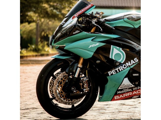 2008-2016 Yamaha YZF R6 Motorcycle Fairings - Light Green White Black Petronas UK