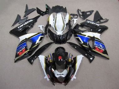 2009-2016 Suzuki GSXR 1000 Motorcycle Fairing - White Blue Black Dark Dog UK