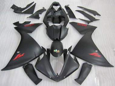 2009-2011 Yamaha YZF R1 Motorcycle Fairings - Matte Black Red Decal UK