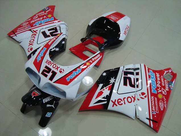 1993-2005 Red White Xerox 21 Ducati 748 916 996 996S Bike Fairing 1993-2005 Red White Xerox 21 Ducati 748 916 996 996S Bike Fairing