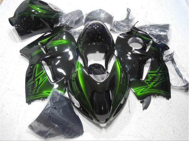 1996-2007 Black Green Suzuki GSXR1300 Hayabusa Bike Fairing 1996-2007 Black Green Suzuki GSXR1300 Hayabusa Bike Fairing