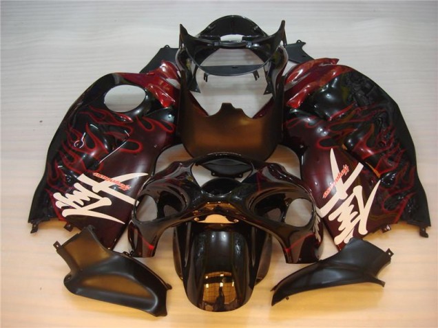 1996-2007 Black Red Flame Suzuki GSXR 1300 Hayabusa Motorbike Fairing 1996-2007 Black Red Flame Suzuki GSXR 1300 Hayabusa Motorbike Fairing