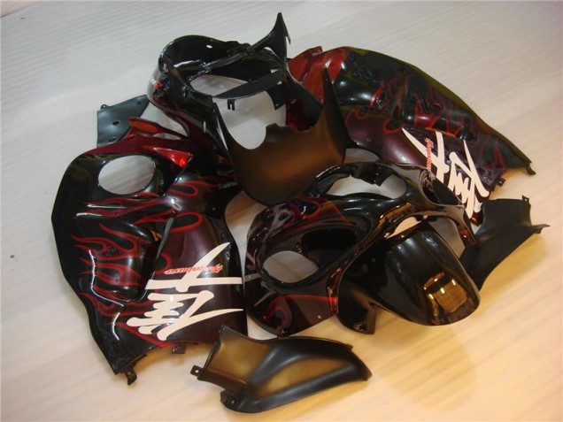 1996-2007 Black Red Flame Suzuki GSXR 1300 Hayabusa Motorbike Fairing 1996-2007 Black Red Flame Suzuki GSXR 1300 Hayabusa Motorbike Fairing