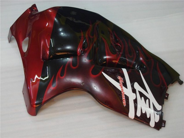 1996-2007 Black Red Flame Suzuki GSXR 1300 Hayabusa Motorbike Fairing 1996-2007 Black Red Flame Suzuki GSXR 1300 Hayabusa Motorbike Fairing