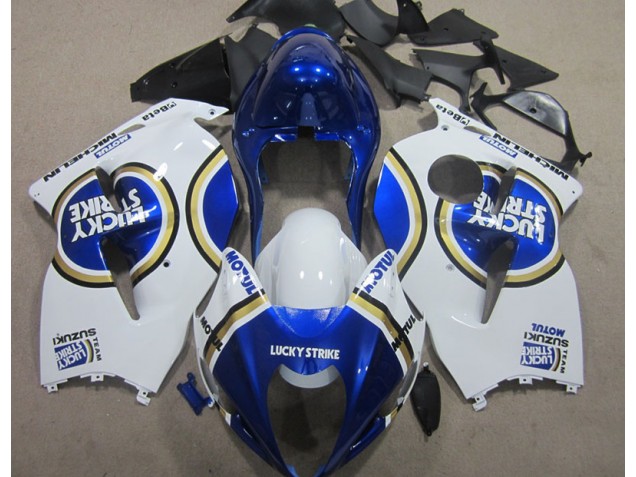 1996-2007 White Lucky Strike Blue Motul Suzuki GSXR1300 Hayabusa Motorbike Fairings 1996-2007 White Lucky Strike Blue Motul Suzuki GSXR1300 Hayabusa Motorbike Fairings