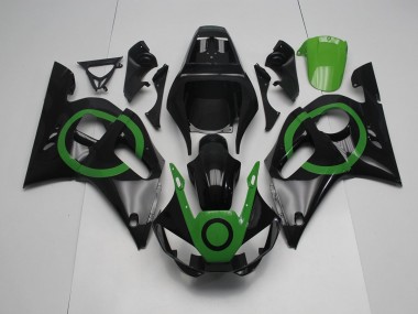 1998-2002 Black Green Circle Yamaha YZF R6 Bike Fairing