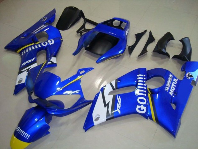 1998-2002 Blue Go Motul Yamaha YZF R6 Motorbike Fairing Kits 1998-2002 Blue Go Motul Yamaha YZF R6 Motorbike Fairing Kits