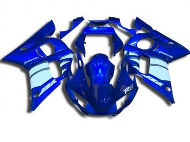 1998-2002 Blue and White Yamaha YZF R6 Motorbike Fairings