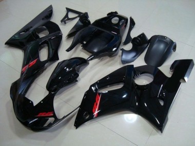 1998-2002 Glossy Black Red Decals Yamaha YZF R6 Motorcycle Fairings Kits