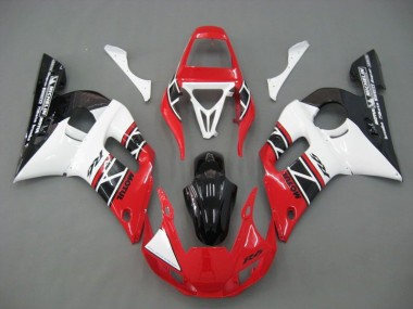 1998-2002 Red White Black Yamaha YZF R6 Motorcycle Fairings Kits