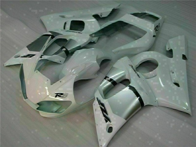 1998-2002 White Yamaha YZF R6 Motorbike Fairing 1998-2002 White Yamaha YZF R6 Motorbike Fairing