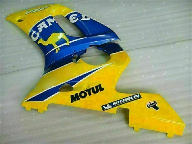 1998-2002 Yellow Blue Yamaha YZF R6 Motorcycle Fairing Kit 1998-2002 Yellow Blue Yamaha YZF R6 Motorcycle Fairing Kit