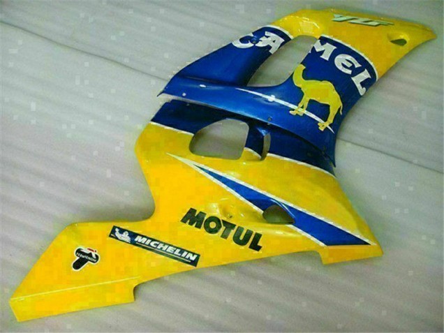 1998-2002 Yellow Blue Yamaha YZF R6 Motorcycle Fairing Kit 1998-2002 Yellow Blue Yamaha YZF R6 Motorcycle Fairing Kit
