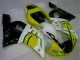 1998-2002 Yellow White Yamaha YZF R6 Motorcycle Fairings Kits