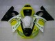 1998-2002 Yellow White Yamaha YZF R6 Motorcycle Fairings Kits