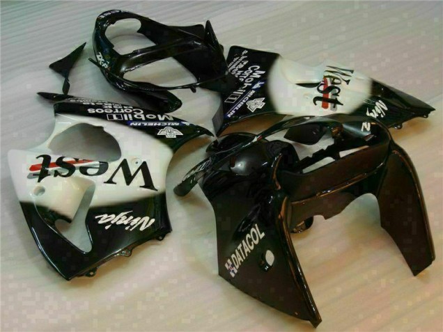 2000-2002 Black West Ninja Kawasaki ZX6R Motorcycle Fairings Kits 2000-2002 Black West Ninja Kawasaki ZX6R Motorcycle Fairings Kits