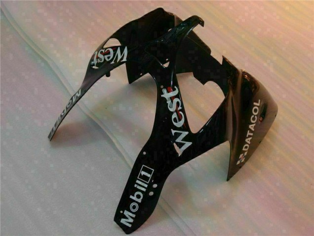 2000-2002 Black West Ninja Kawasaki ZX6R Motorcycle Fairings Kits 2000-2002 Black West Ninja Kawasaki ZX6R Motorcycle Fairings Kits