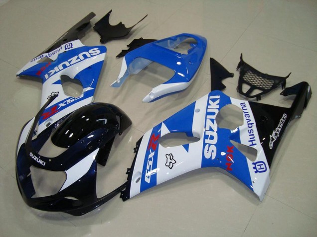 2000-2002 Blakc Blue White Suzuki GSXR 1000 Motorcycle Replacement Fairings 2000-2002 Blakc Blue White Suzuki GSXR 1000 Motorcycle Replacement Fairings