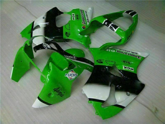 2000-2002 Green Black Kawasaki ZX6R Motorbike Fairing 2000-2002 Green Black Kawasaki ZX6R Motorbike Fairing