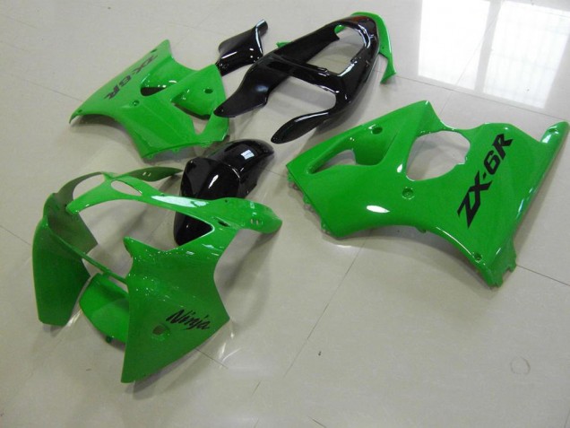 2000-2002 Green Black Tail Kawasaki ZX6R Motorbike Fairing Kits 2000-2002 Green Black Tail Kawasaki ZX6R Motorbike Fairing Kits