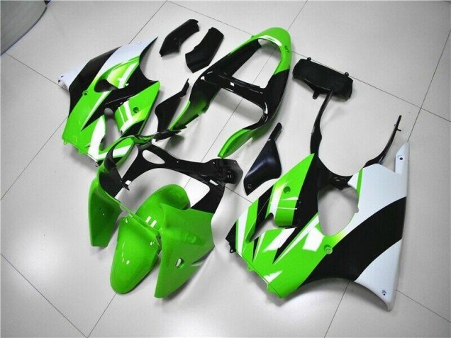 2000-2002 Green White Black Kawasaki ZX6R Bike Fairing Kit 2000-2002 Green White Black Kawasaki ZX6R Bike Fairing Kit