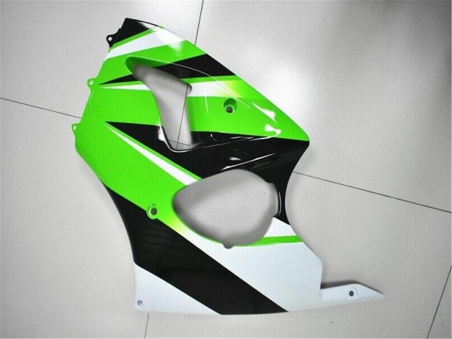 2000-2002 Green White Black Kawasaki ZX6R Bike Fairing Kit 2000-2002 Green White Black Kawasaki ZX6R Bike Fairing Kit