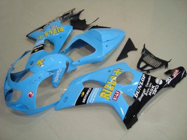 2000-2002 Light Blue Black Suzuki GSXR 1000 Motor Fairings