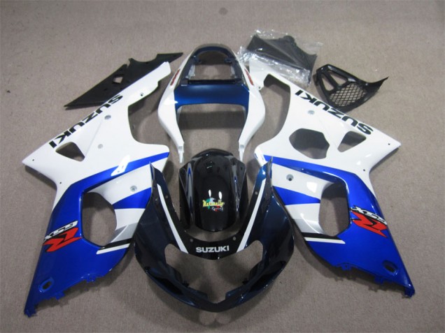 2000-2002 Blue White Suzuki GSXR1000 Motorbike Fairings 2000-2002 Blue White Suzuki GSXR1000 Motorbike Fairings