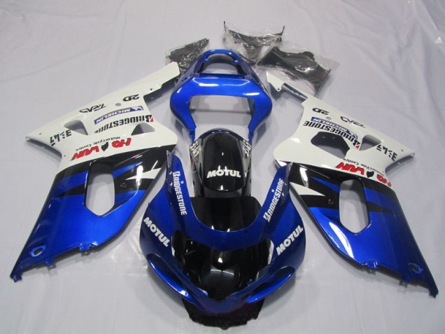 2001-2003 Blue White Motul Suzuki GSXR600 Motorcycle Fairings 2001-2003 Blue White Motul Suzuki GSXR600 Motorcycle Fairings